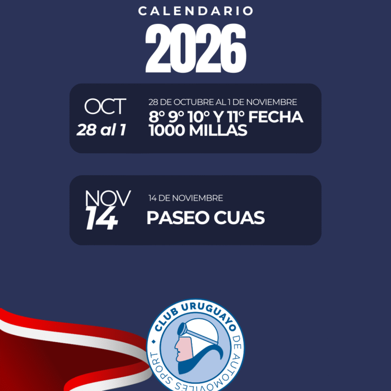 Calendario cuas 2026